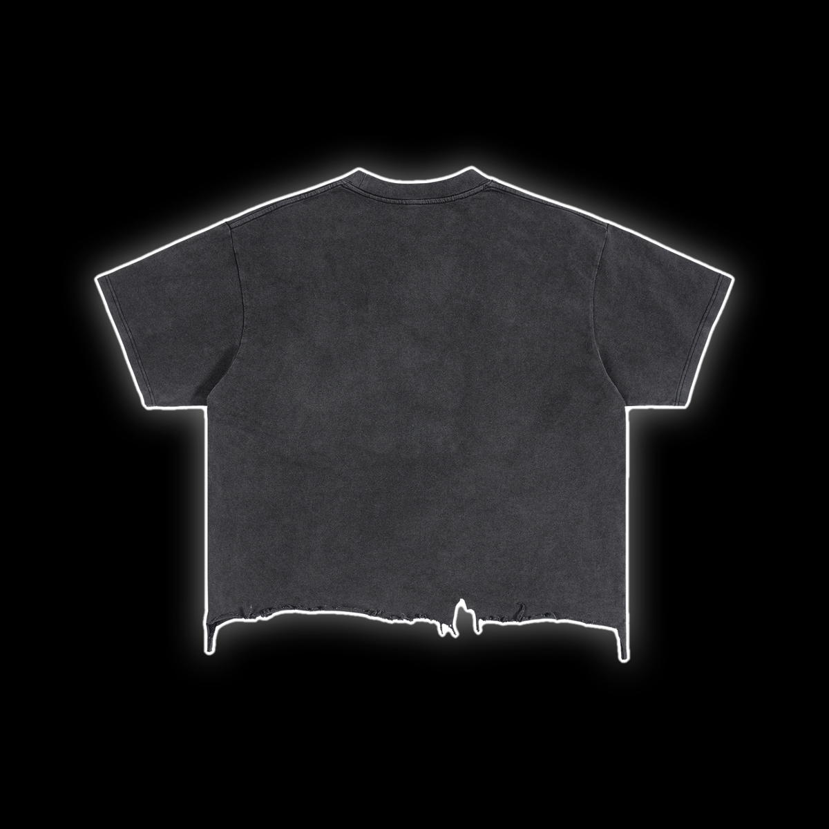 Vintage Wash Boxy Distressed Hem T-Shirt