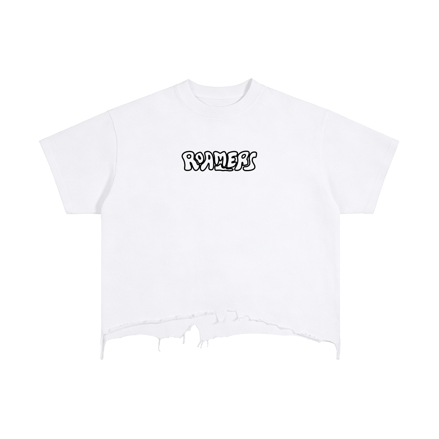 Vintage Wash Boxy Distressed Hem T-Shirt