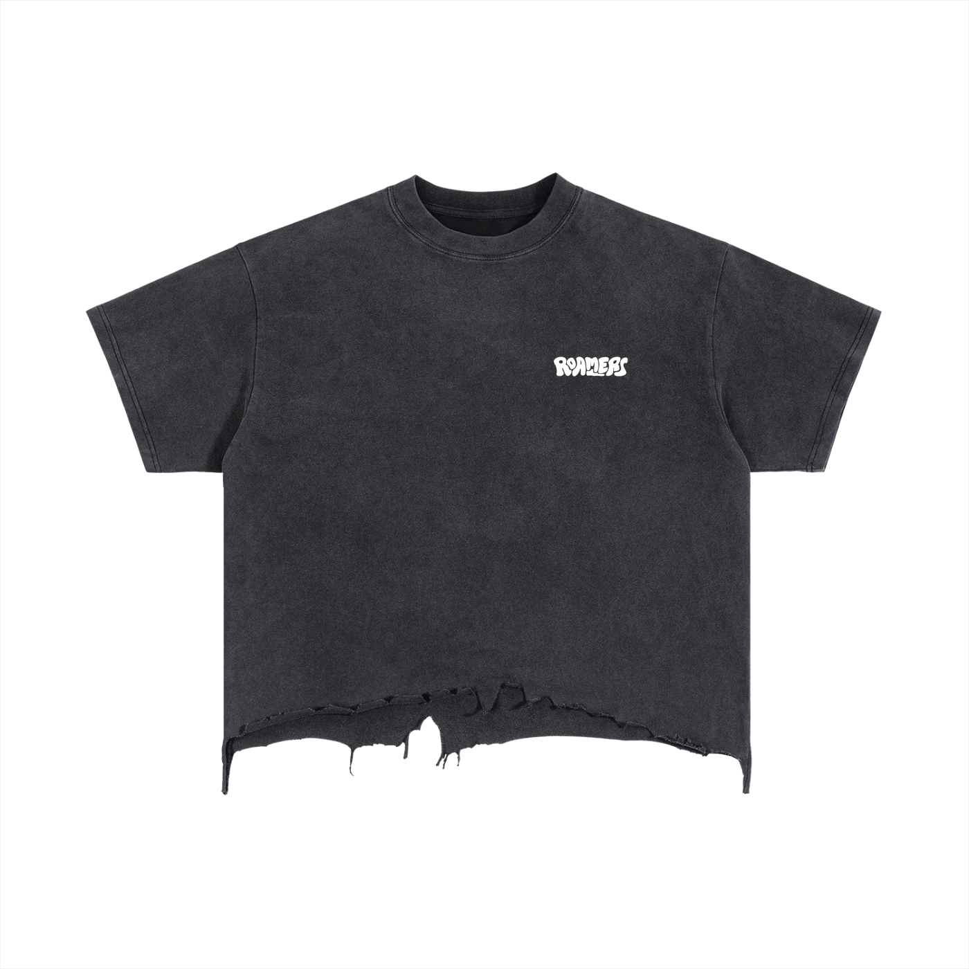 Vintage Wash Boxy Distressed Hem T-Shirt